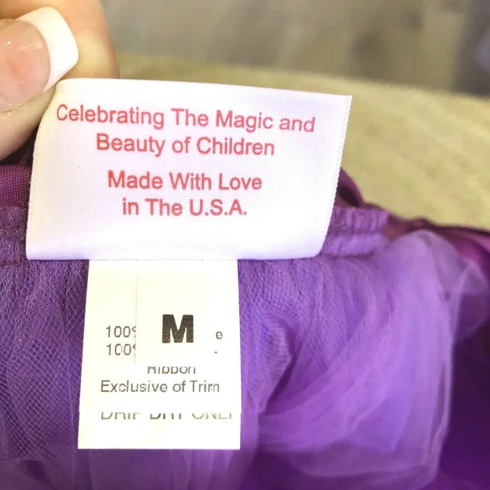 New Violet Purple Leotard & Tutu by Childhood Enchantment Medium Floral Ribbon M